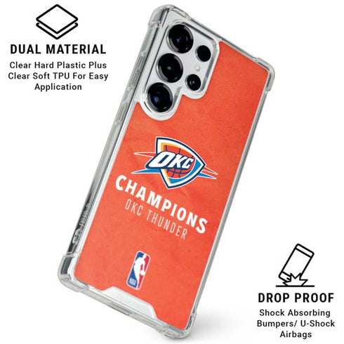 2025 NBA Champions Oklahoma City Thunder Galaxy S25 Ultra Clear Case